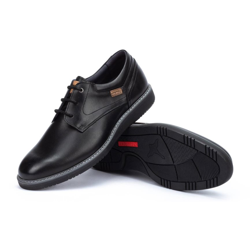 Men's Pikolinos AVILA Lace Up Shoes Black | NZ Z925Q78